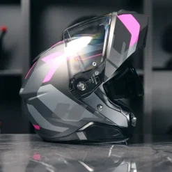 HJC i91 Carst Zwart/Roze