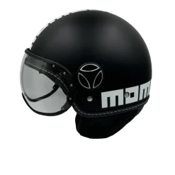 Momo Jet FGTR Classic Nero Opaco Silver